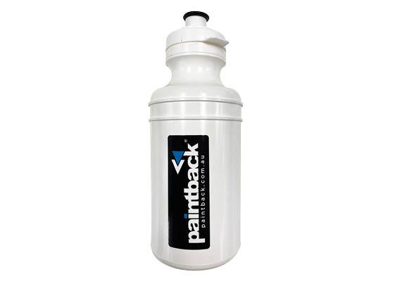 Paintback white water bottle