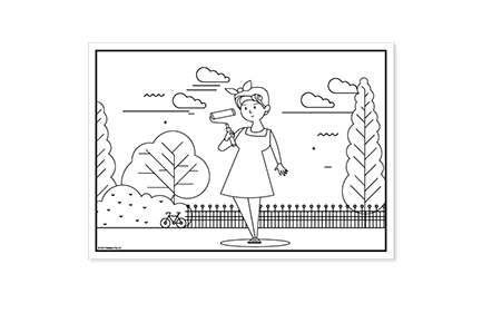 Pia DIY Painter Colouring Sheet thumbnail