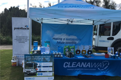 Cleanaway information booth
